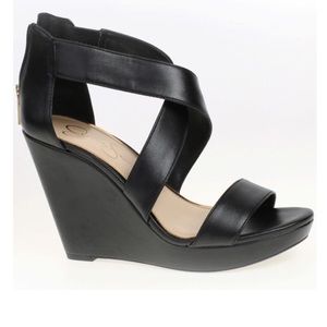 Jessica Simpson Black Wedges Size 6.5